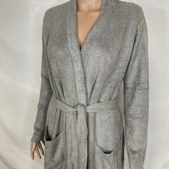 Barefoot Dreams Women’s CozyChic Light Ribbed Robe Size S/M Dove Grey - Picture 9 of 11